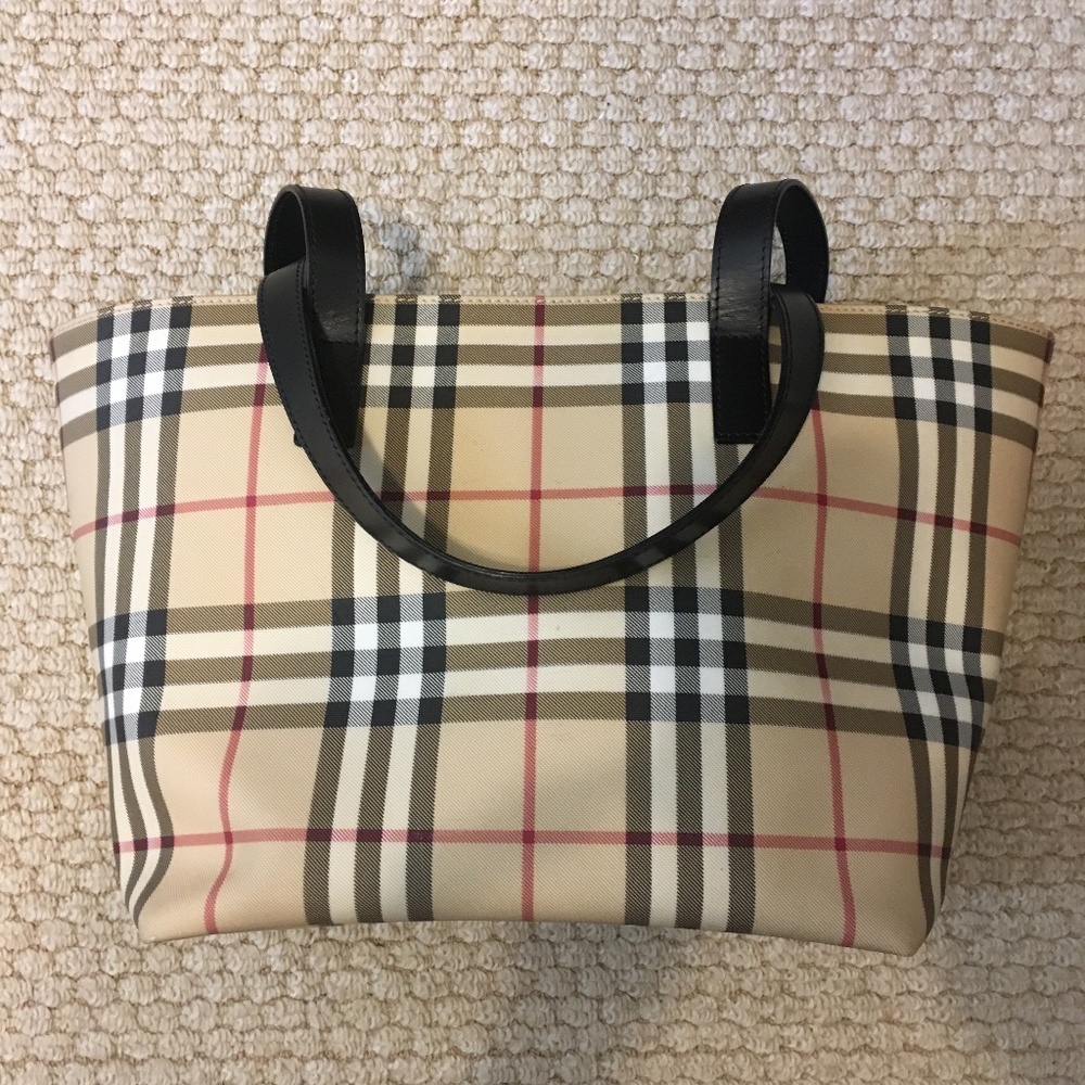 Authentic Vintage Burberry Shoulder Tote Bag